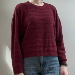 Garage Red Knit Long Sleeve Sweater - Size XS